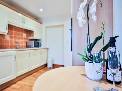Compact dining area adjacent to the well equipped fitted kitchen | Horseshoe Cottage, Sawley, near Clitheroe