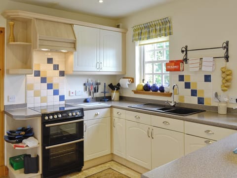 Well-equipped fitted kitchen | Little Blackhall Lodge, near Banchory
