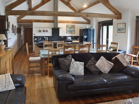 Main house lounge looking towards kitchen | Glanrafon Isaf, Llanfaglan, Caernarfon