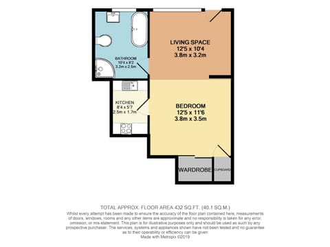 Floor plan | Polgew Studio - Polgew Suites, Marazion