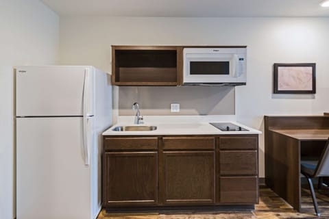 Room, 2 Queen Beds, Accessible, Non Smoking | Private kitchenette | Full-size fridge, microwave, stovetop