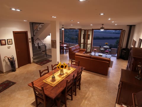 The main room is perfect for hosting large groups of people