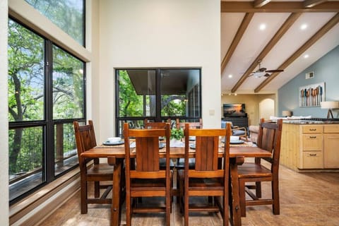 Comal Haus dining area