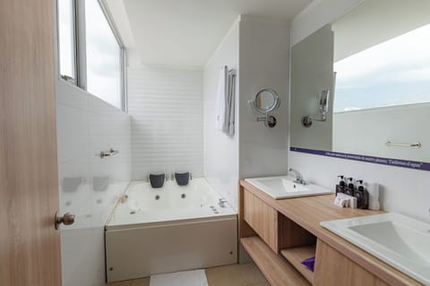 Presidential Suite | Bathroom | Shower, rainfall showerhead, free toiletries, hair dryer