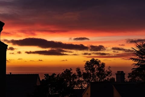 Sunset from from living room and balcony.