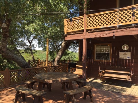 Two huge decks with plenty of outdoor seating.  