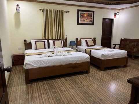 Junior Triple Room, 1 Bedroom, Balcony, City View | Down comforters, memory foam beds, minibar, in-room safe