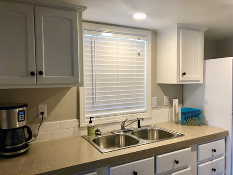 plenty of storage and double sink