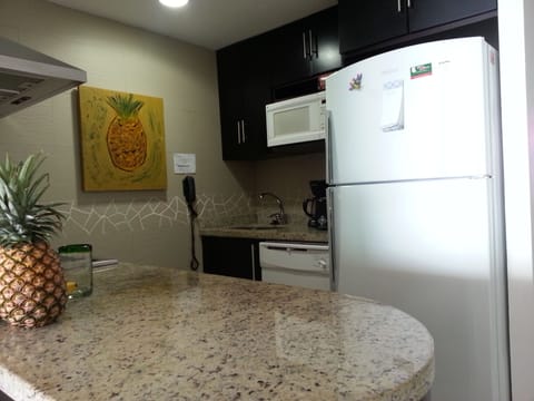 Fully stocked renovated kitchen