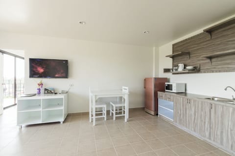 Fridge, coffee/tea maker, electric kettle