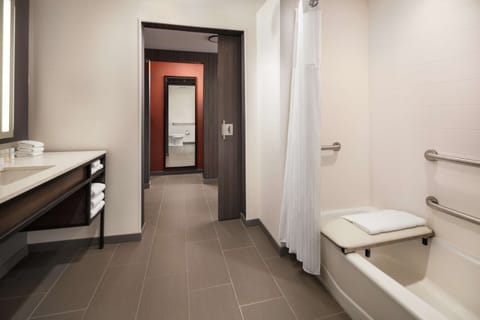 Room, 2 Queen Beds, Accessible, Bathtub | Bathroom | Free toiletries, hair dryer, towels