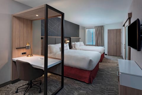 Suite, 2 Queen Beds | In-room safe, desk, laptop workspace, iron/ironing board