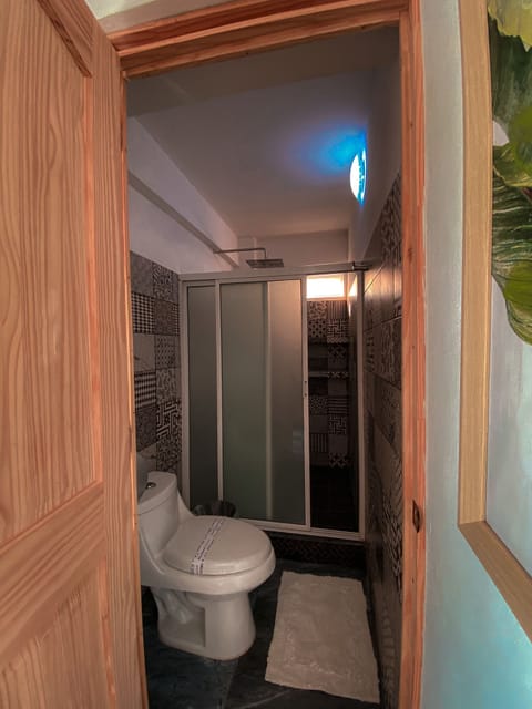 Double Room, Ocean View | Bathroom | Shower, rainfall showerhead, free toiletries