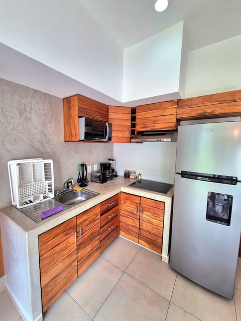 Deluxe Apartment, Multiple Beds, Non Smoking, Pool View | Private kitchen | Full-size fridge, microwave, stovetop, cookware/dishes/utensils