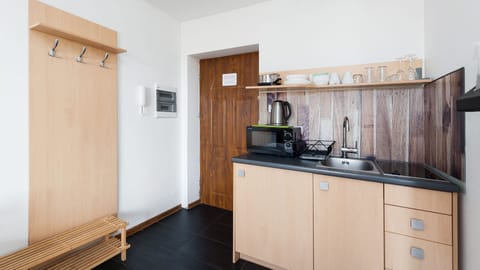 Studio (1F) | Private kitchenette | Fridge, electric kettle