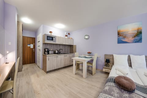 Studio (A 21) | Private kitchen | Fridge, stovetop, electric kettle, cookware/dishes/utensils