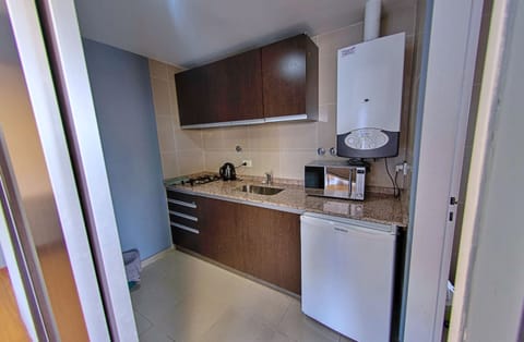 Luxury Apartment, 1 Bedroom | Private kitchen | Full-size fridge, microwave, coffee/tea maker, electric kettle