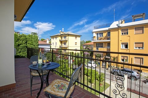 Private balcony overlooking the garden