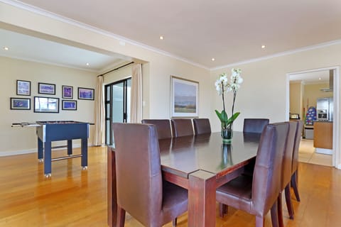 The dining room table and table-football table