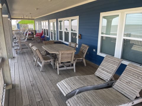 Plenty of deck furniture to lounge on