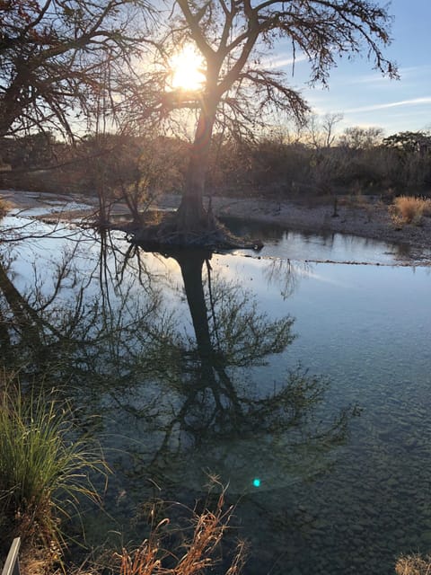 Swimming hole at the base of the stairs looking left- come make memories!