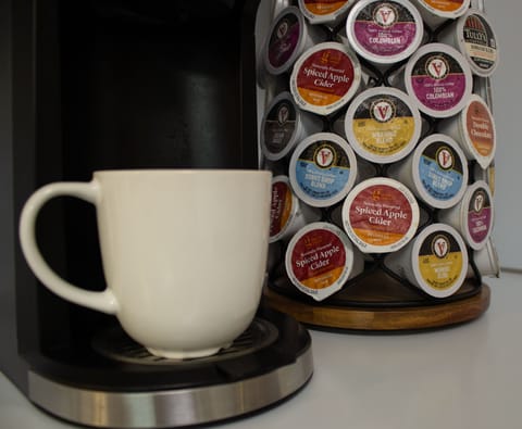 Free assortment of coffee.