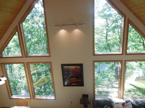 View from the upstairs balcony.