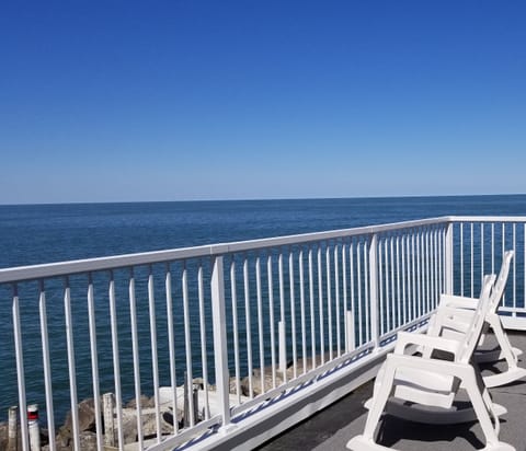 View from upstairs deck with its panoramic view across Lake Erie