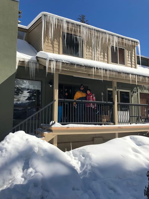 Our condo photo taken from the Ski Slope. Yes, it's ON the slope.