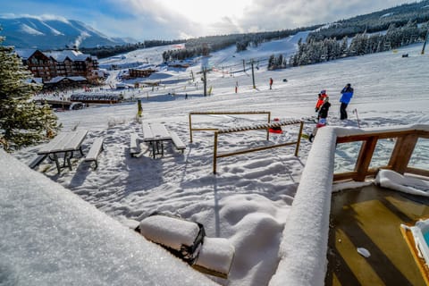 Walk out the front door, put your gear on, and ride down to the chairlift