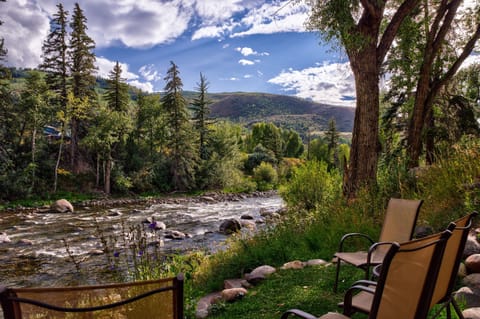 Relax on the banks of the Eagle River right in your back yard!