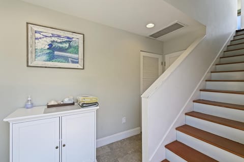 Foyer area and stairs toward second story Great Room.