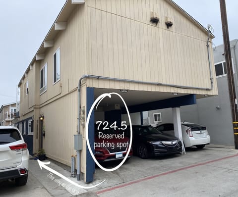 Reserved parking space for one vehicle. Smaller cars recommended. 