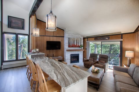 Warm and cozy living room with plenty of comfy seating.