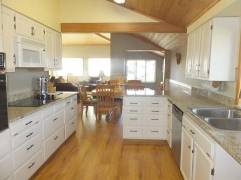 Looking through the kitchen to the west