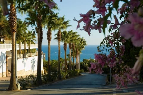 the beautiful street view to local beach