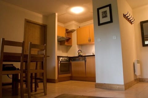 The kitchen and dining area of our apartment.