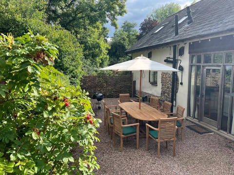 Garden with outdoor seating