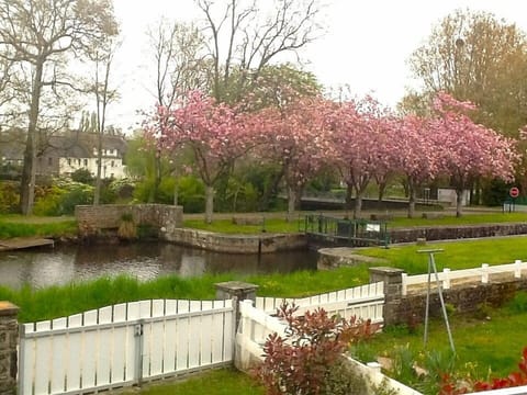 canal view from terrace in the spring 