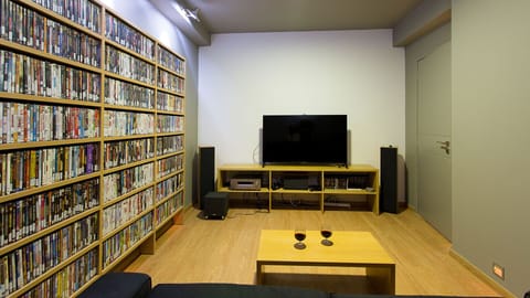 Cinema room with 1,500 movie library including DVD for children and Playstation4