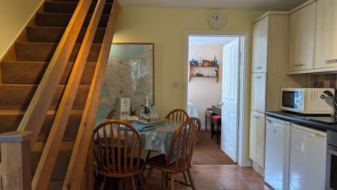 Stairs and kitchen/Dining area