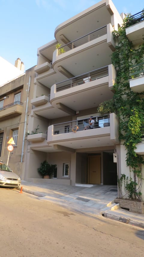 apartment is the middle one of building