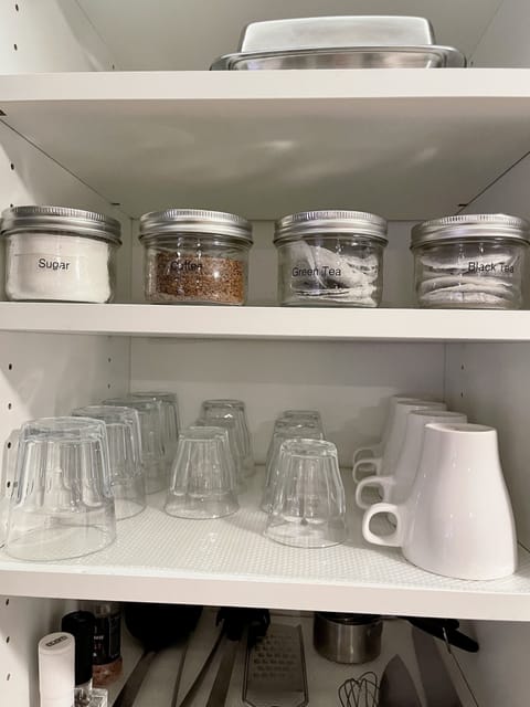 Arrival supply of tea, coffee and sugar for your convenience