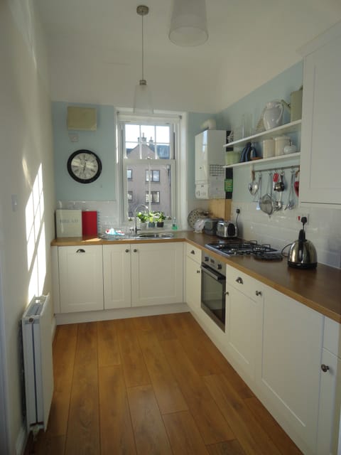 Bright, well equipped kitchen