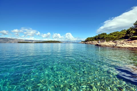 Crystal blue sea near Villa Agava