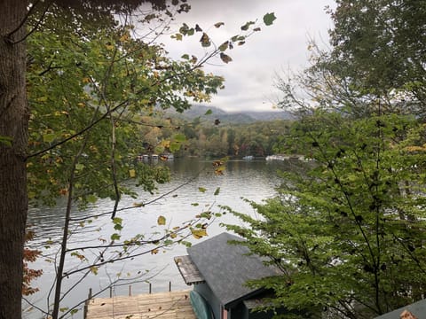 Fall View of Boathouse From Lower Level Patio