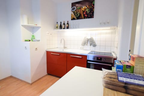 Family Apartment | Private kitchen | Fridge, stovetop, coffee/tea maker, electric kettle