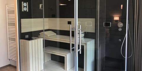 Suite (with Sauna) | Bathroom | Shower, free toiletries, hair dryer, bidet