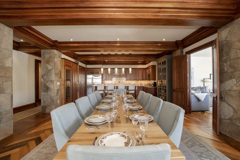 Dining - Dining seats ten comfortably, beautiful wood and stone work adorn the room making this a true Grand Dining area.
