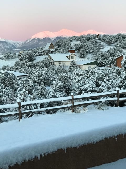 Snowy day in Salida. Monarch bound...